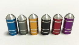 BIKE/CAR TECHNOLOGY TOP QUALITY ALLOY COLOR BULLET DUST CAPS FOR SCHRADER VALVES  AC006B